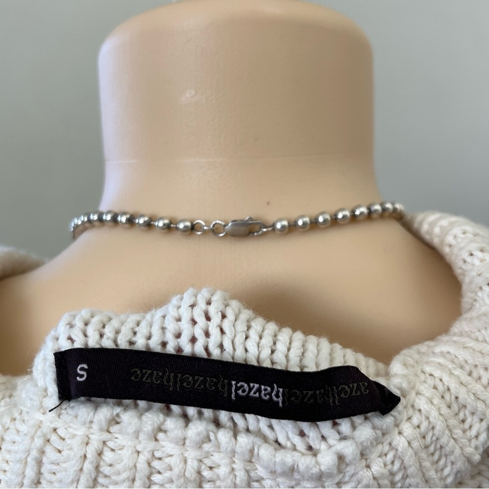 Hazel Off-White Cable Knit Sweater View 6